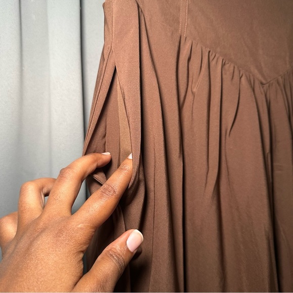 Scarlet Darkness Brown High Waist A-Line Renaissance Swing Skirt with Pockets M - Picture 5 of 16